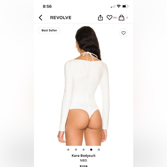 WHITE BODY SUIT REVOLVE - Picture 2 of 3
